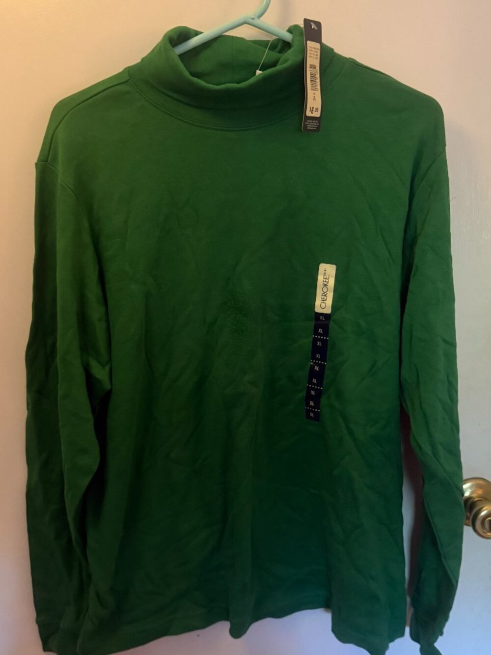 Cherokee Kelly Green Turtle Neck W XL